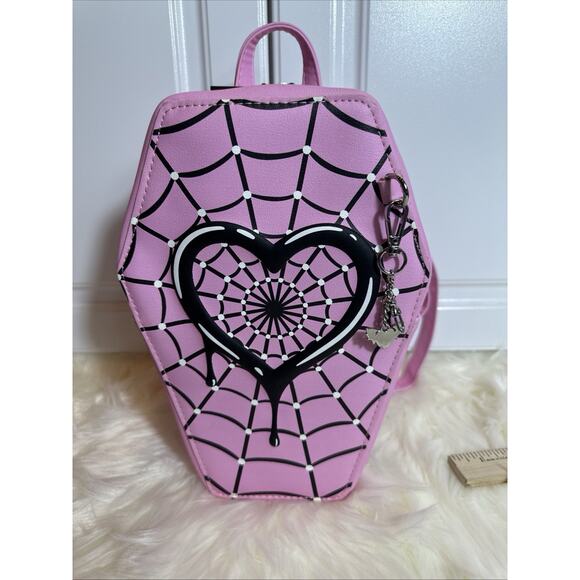 NWOT: Monster High Draculaura Pink Coffin Mini Backpack Haunt Couture Cosplay - Picture 1 of 10